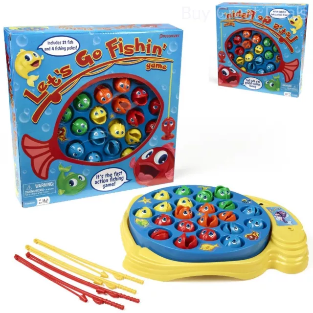 Toy Fishing Rods Fish Magnetic Game Board Spins Play Set Preschool Kid Children