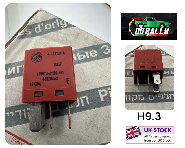 OEM FIAT ALFA Lancia 4-Pin Rot Relais TYCO 12V 30A B337 46520432 Y23074 ...