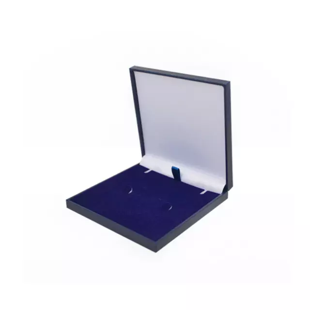 SLIMLINE 95mm Dark Blue Leatherette Necklace Jewellery Presentation Display Box