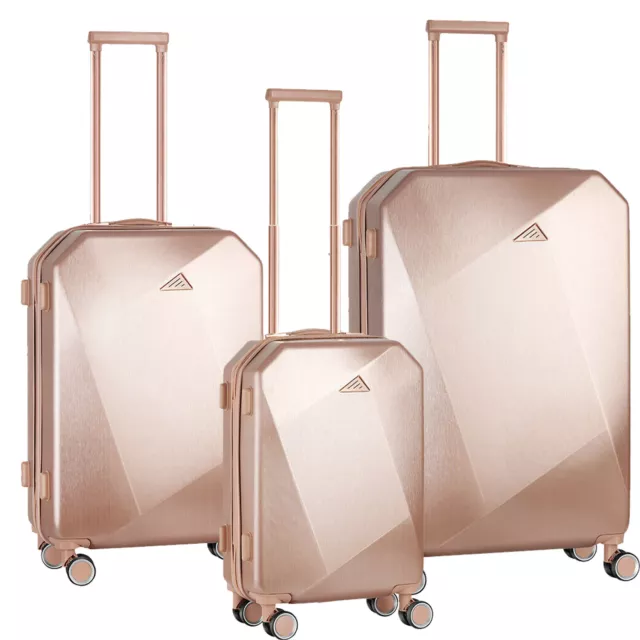 Lightweight Luggage Set 3 Piece Hardside Travel Suitcase Spinner Wheels Trolley