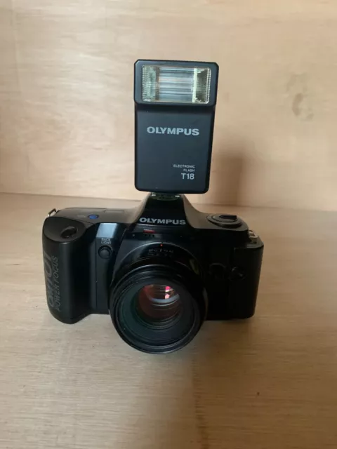 Olympus OM101 Power Focus SLR 35mm Film Camera Black- Untested