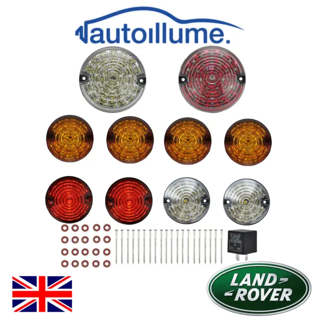 Land Rover Defender 90/110/130 Full LED Light Upgrade Kit OEM Style Plug an Play