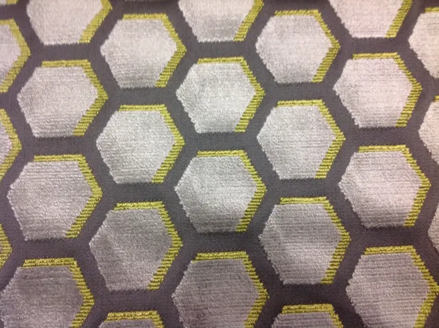 Romo Cut Velvet Modern Geometric Upholstery Fabric- Arbus Wasabi 1.20 yd 7440-03