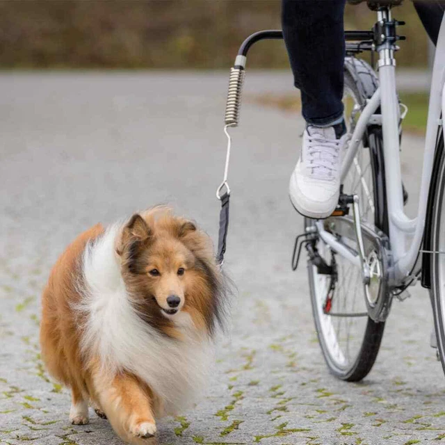 TRIXIE Set de correas de perro para bicicleta negro 1287 TRIXIE