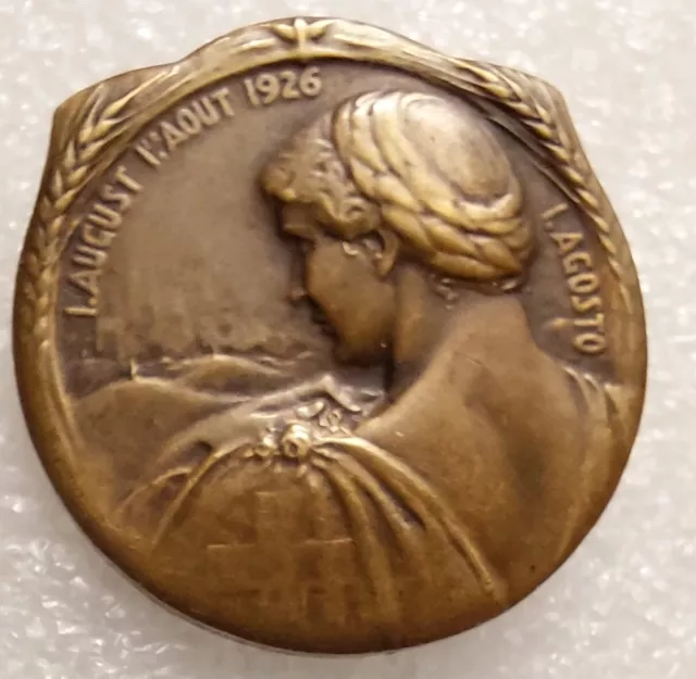Abzeichen Pin Nadel Medaille Schweiz 1. August 1926 Für die notleidende Mutter