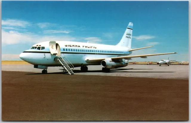 Airplane Sierra Pacific Airline Boeing B-737-2T4 Advanced N703S MSN2259 Postcard