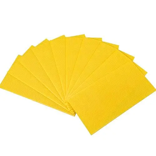 Yellow Beehive Wax Coated Foundation SheetWaxed Foundation Sheet 8-1/2-Inch D...