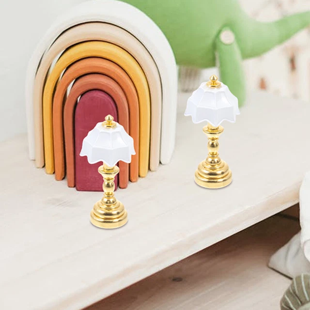 3 PCS MINIATURE House Kit Simulation Table Light Dollhouse Lamp Toy