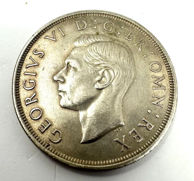 1937 Crown - George VI silver Coronation coin. High Grade.