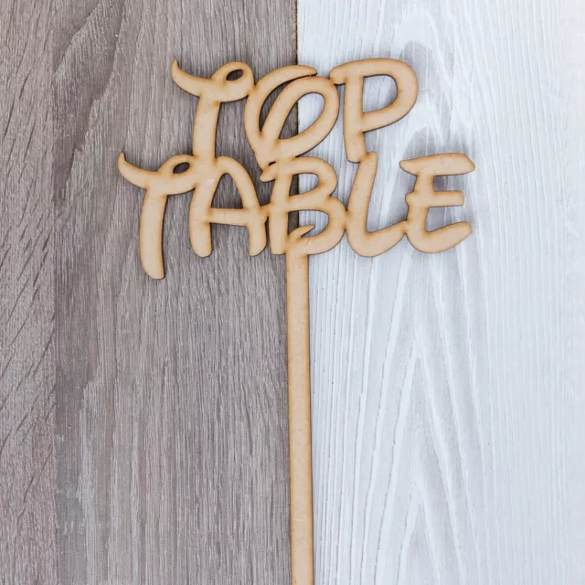 Freestanding Disney Stand "Top Table" Sign MDF Wooden Wedding Deco Parties Craft 2