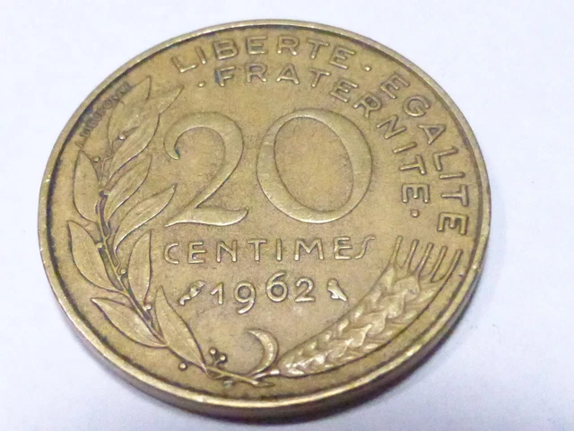 ANCIENNE PIECE 20 Centimes De Francs 1962 EUR 1,00 - PicClick FR
