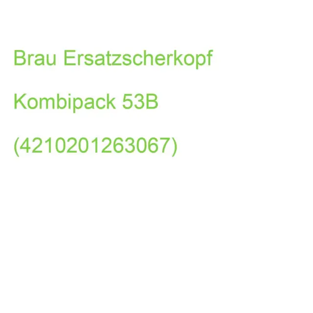 Ersatzscherkopf Kombipack (schwarz) 53B (4210201263067)