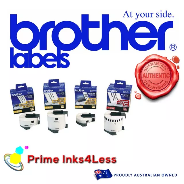 1 Brother DK-4VPA DK4VPA DK Labels Starter Kit - 4 Rolls 62mm 24mm Address CD 2