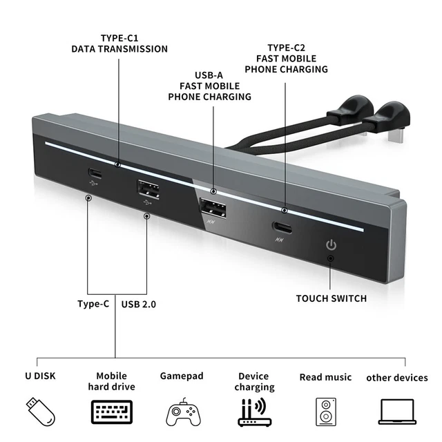 For Tesla Model3/Y 2019-2022 Voiture Station D'Accueil Accessoires Rechange