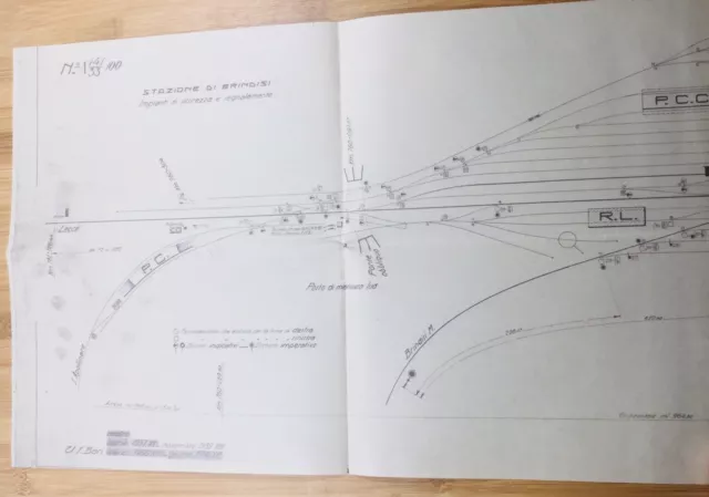 Gare de Brindisi 1939  Rail Train Rarissime Document Ferroviaire Italie