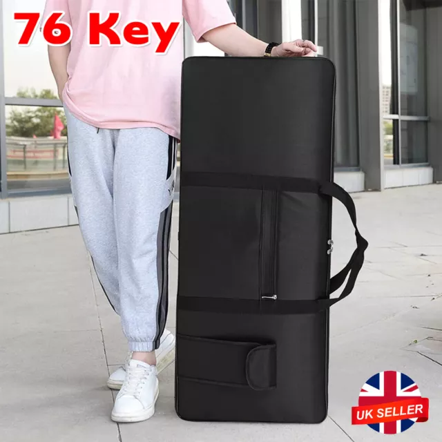 Portable 76-Key Keyboard Carry Bag Electronic Piano Cover Padded Case Gig Bag