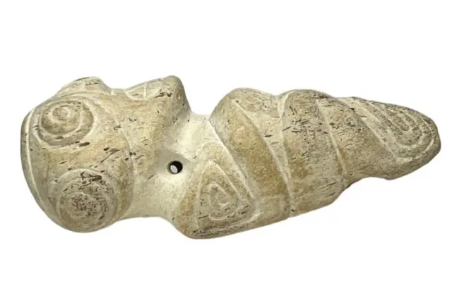 Pre Columbian TAINO BONE Pendant Amulet Zemi / Cemi Anthropomorphic NATIVE PR