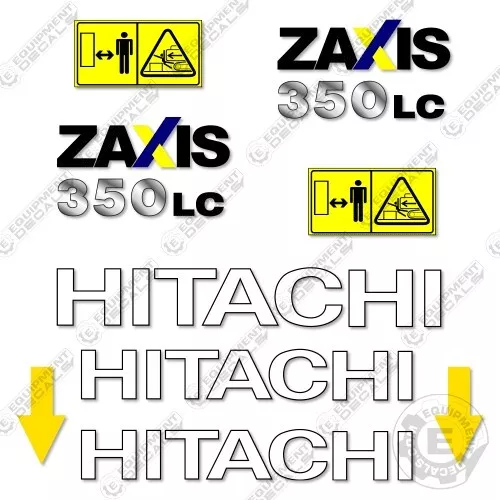 Fits Hitachi 350LC-3 Decal Kit Z-Axis - 7 YEAR OUTDOOR 3M VINYL!