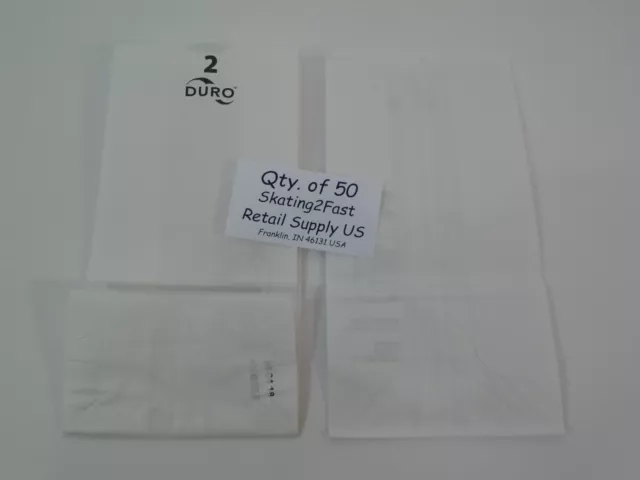 Qty 50 #2 White Paper Kraft Snack Lunch Grocery Merchandise Retail Bags