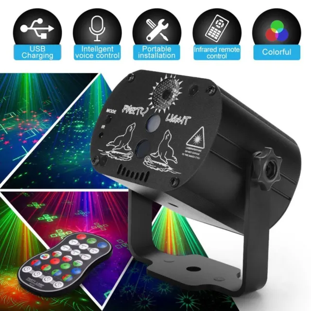 60 Pattern Stage Light Colorful Flash Lamp LED Projector Lamps Disco Lights