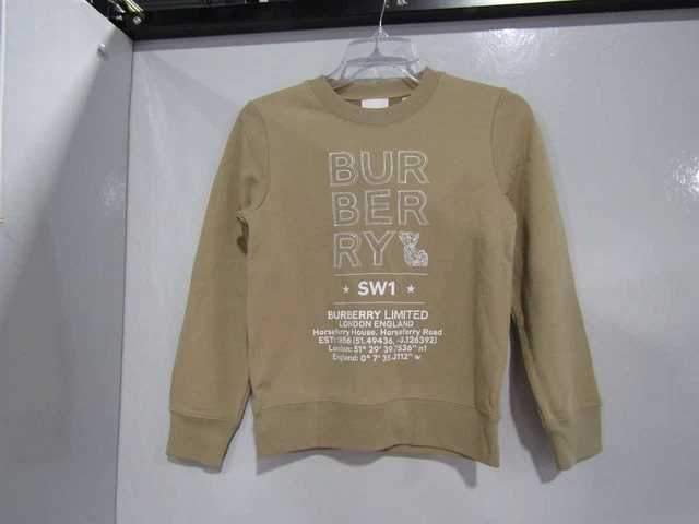 Burberry Boy's US 10 Joel Soft Warm Sweatshirt in Archive Beige C-KB5