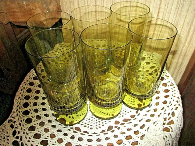 Série de verres à pieds en verre fumé-design 1980-altuglas collectivité-vintage