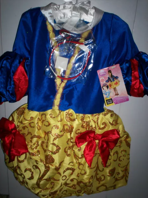SNOW WHITE Couture Balloon Skirt Disguise Dress Up EXCLUSIVE costume + WIG Med