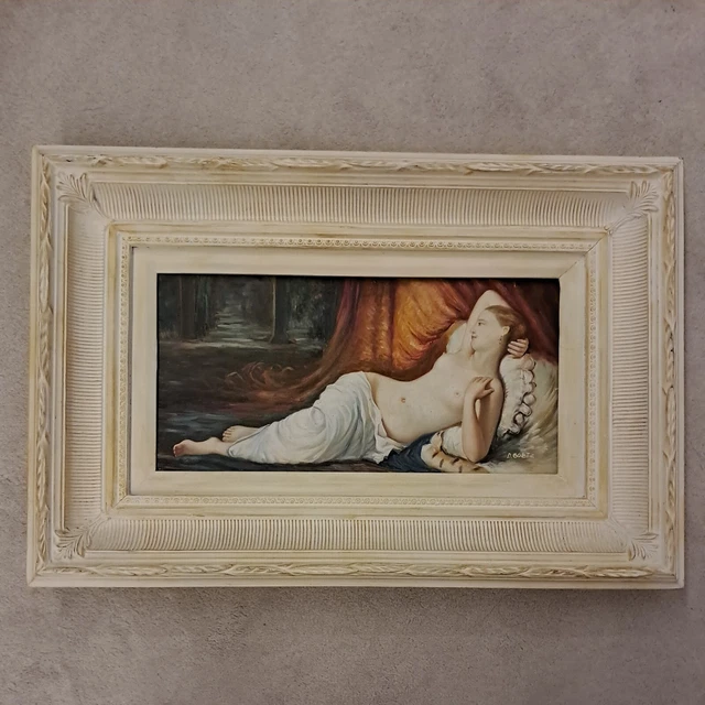D. GOETZ, 20th Century Oil, Girl with Roses £185.00 PicClick UK