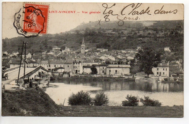 PONT SAINT VINCENT - Meurthe et Moselle - CPA 54 - vue generale et le pont
