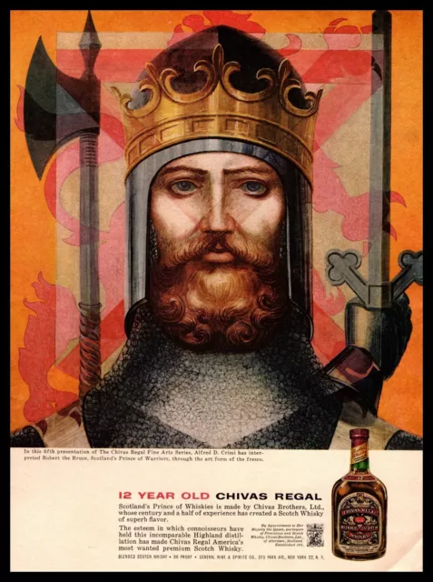 1960 Robert The Bruce Alfred D. Crimi Chivas Regal 12 Year Old Scotch Print Ad