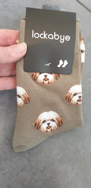 Shih Tzu Lhasa Apso ADULT SOCKS  - Dog 1 Pair - Brand New Christmas Gift Idea