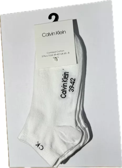 Chaussettes Calvin Klein  Socquettes Pack De 3 Paires Blanc