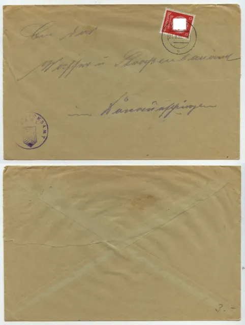78482 - Mi.Nr. 138 - Beleg Bezirksamt - Kehl 21.9.1935 nach Donaueschingen