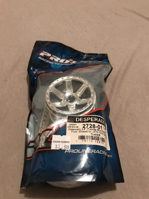 Pro-Line Desperado 2.8 (T Style) Chrome Front Wheels NATO/NStampede/Rustler