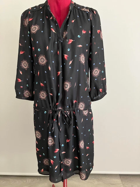 Robe D'hiver Caroll Taille 38/40 - 50% Laine Doublée - Couleur Gris - Occasion Parfait état