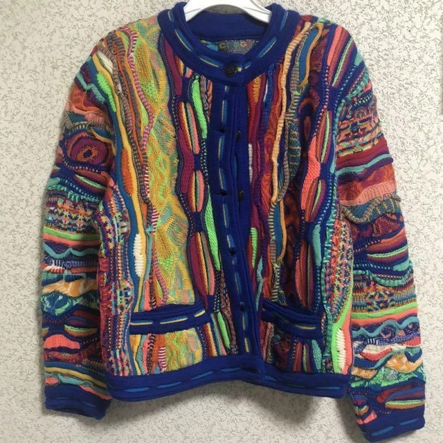 COOGI Wool Knitted Women's Cardigan Sweater Size M 56cm Australia Vintage