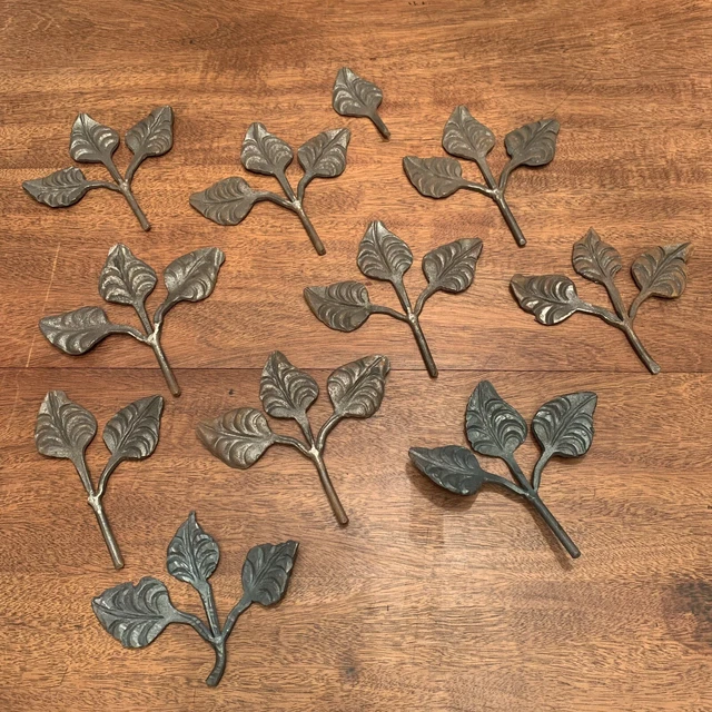 11 Leaves Leaf Steel Metal Hand Made Forged Wrought Iron Decor Art Elements