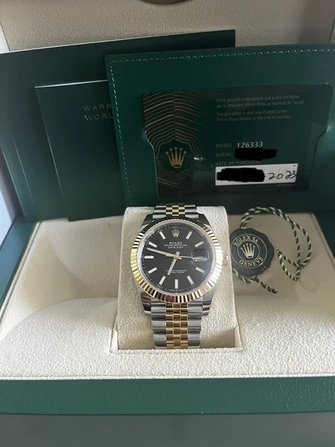 BRAND NEW 2023 Rolex Datejust 41mm 126333 Black Dial Jubilee 18K Yellow Gold/SS BRAND NEW 2023 Rolex Datejust 41mm 126333 Black Dial Jubilee 18K Yellow Gold/SS