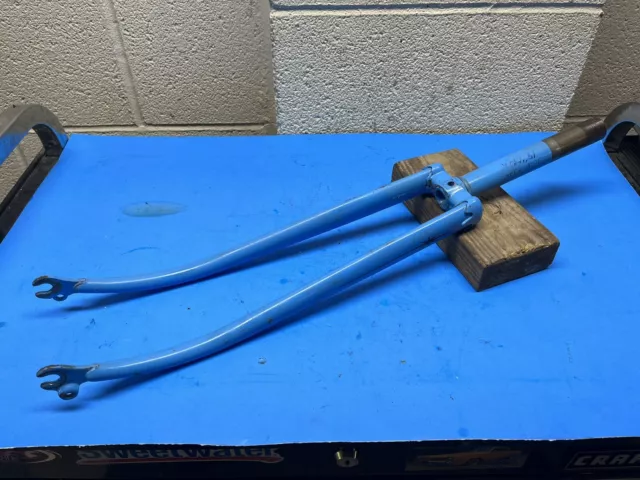Vintage Schwinn Tubular Fork Opaque Blue Suburban Continental 27” 1974 Nice