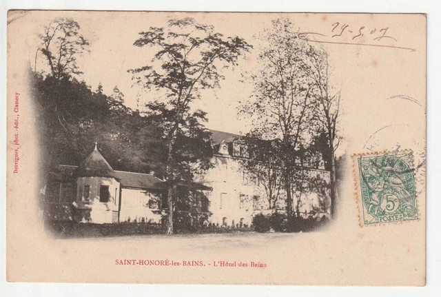SAINT HONORE LES BAINS - Nievre - CPA 58 - l' Hotel des Bains - 1900 map