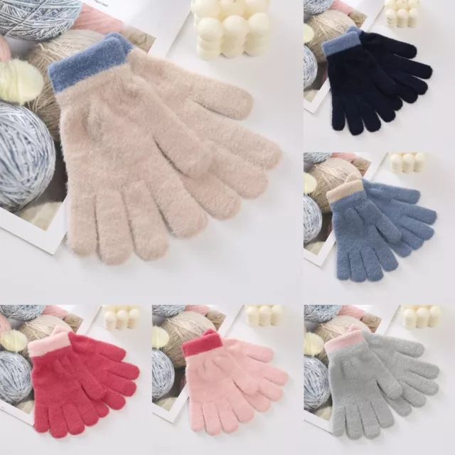 Knitted Kids Gloves Thick Fingerless gloves Lovely Knitting Mittens  Winter