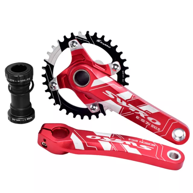 170mm 104 BCD  Crankset Crank Arm Set MTB Mountain Bike Crank Set L2W6