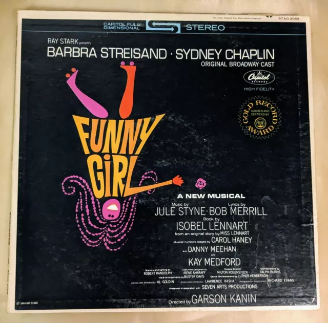 FUNNY GIRL: ORIGINAL Broadway Cast Album Barbra Streisand Vinyl LP ...
