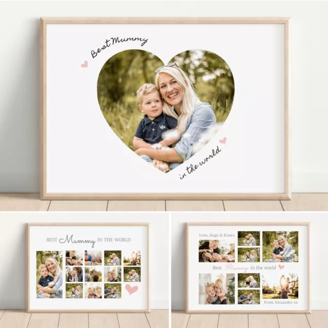 Photo Collage - Personalised Photo wall print - Mothers day