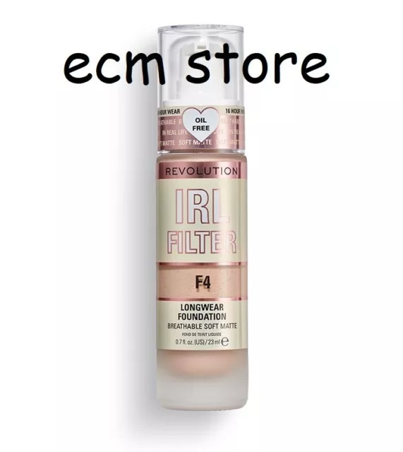 REVOLUTION Fond De Teint Liquide IRL Filter 23mL Coloris F4  / EBPX