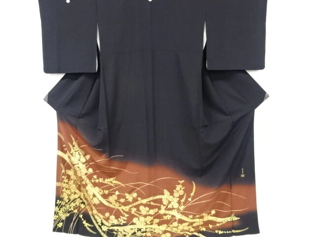 6806565: Japanese Kimono / Vintage Tomesode / Kinsai / Kiku