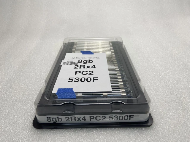Lot of 50 RAM FB-DIMM Micron 8GB 2Rx4 PC2-5300F Fully Buffered ECC 200GB total