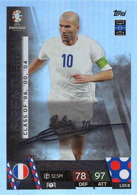 Carta Topps Match Attax 2024 – Zinedine Zidane Artists Of The Game Limited, Edición Limitada Para Coleccionistas