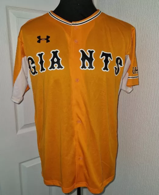 Maglietta da baseball giapponese Under Armour Yomiuri Giants da uomo arancione taglia large