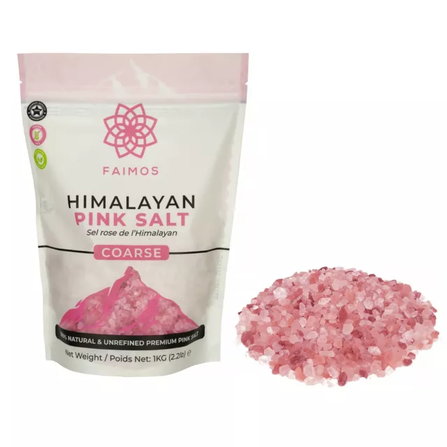 Himalayan Pink Salt Coarse 100% Pure Premium Naturally Organic Food Grade